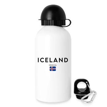 Fierté islandaise, drapeau islandais - Gourde avec bouchon 500 ml - blanc - Droite