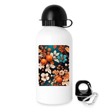 Autumn flowers with tangerines and nuts - Drinks Bottle with Lid 500 ml - white - Right