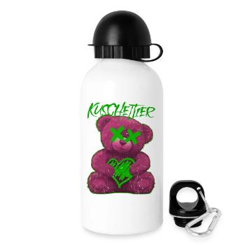 Teddybär süss Kuscheltier - Trinkflasche mit Deckel 500 ml - Weiß - Rechts
