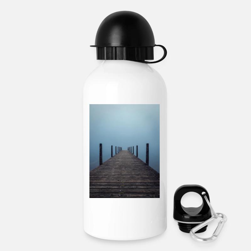 Perspective silencieuse - Gourde avec bouchon 500 ml - blanc