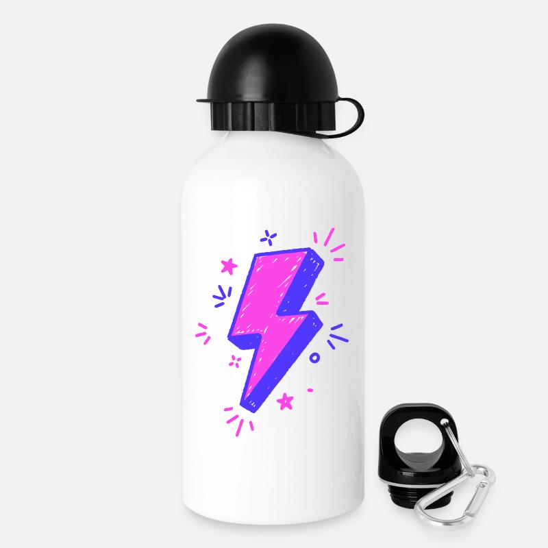 Faisceau coloré vibrant pour les impressions - Gourde avec bouchon 500 ml - blanc