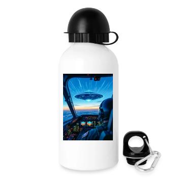 UFO Cockpit – View of the unknown  - Drinks Bottle with Lid 500 ml - white - Right