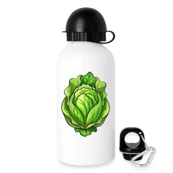 Tête de laitue - Gourde avec bouchon 500 ml - blanc - Droite