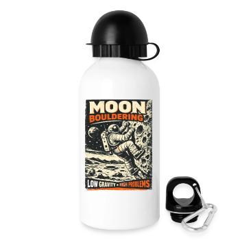 Bloc lunaire : conception vintage d’escalade d’astronaute - Gourde avec bouchon 500 ml - blanc - Droite