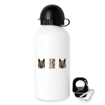 Chien de berger - Gourde avec bouchon 500 ml - blanc - Droite