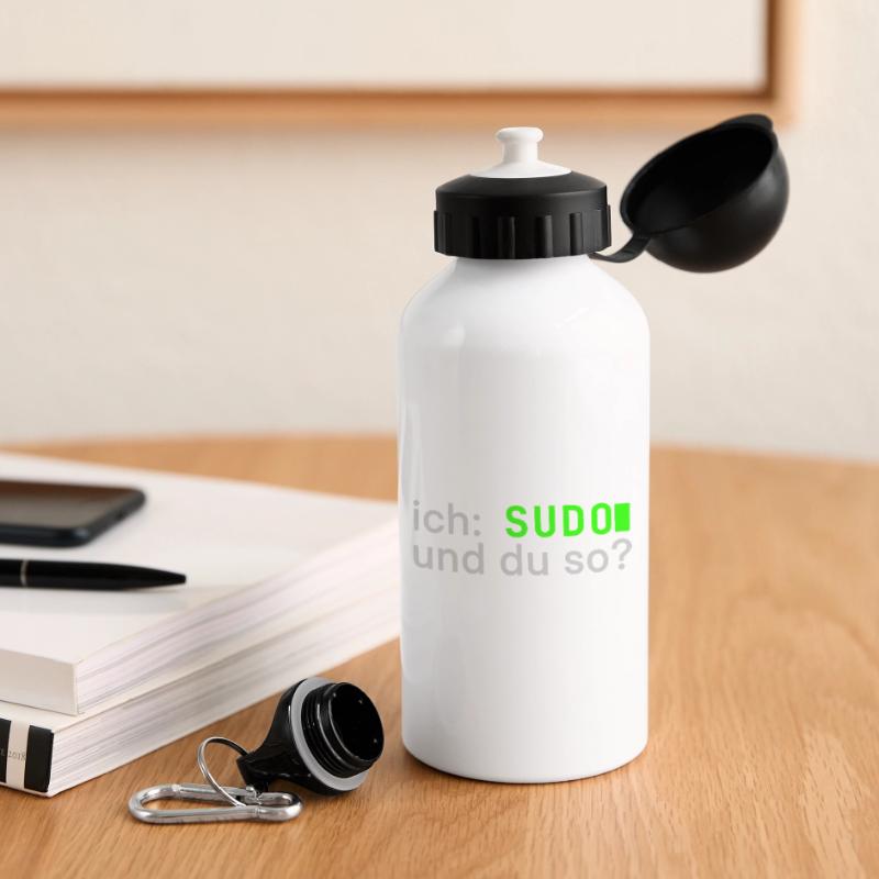 ich: SUDO und du so? Linux Spruch - Programmierer Trinkflasche mit Deckel 500 ml