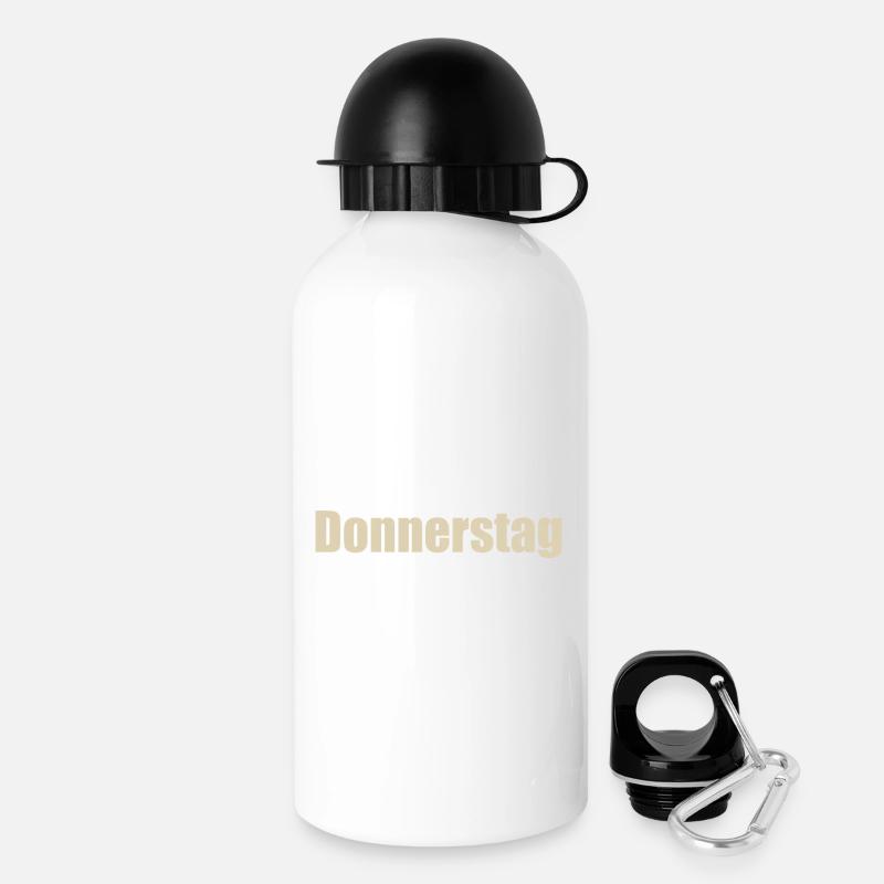 Donnerstag - Trinkflasche mit Deckel 500 ml - Weiß