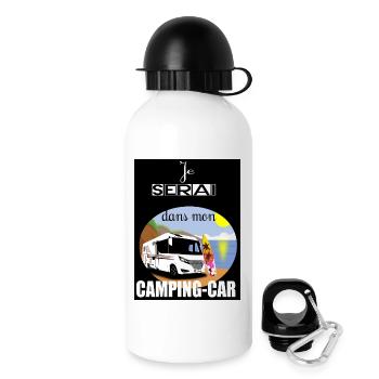 Camping-car au soleil - Gourde avec bouchon 500 ml - blanc - Droite