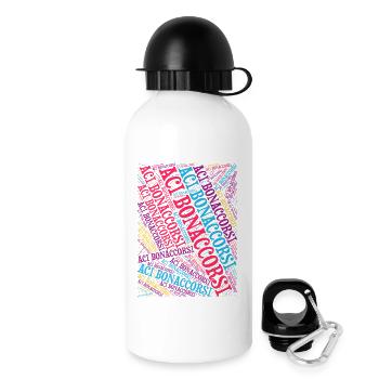 Sicilia t-shirt Aci Bonaccorsi world cloud collage - Drinks Bottle with Lid 500 ml - white - Right