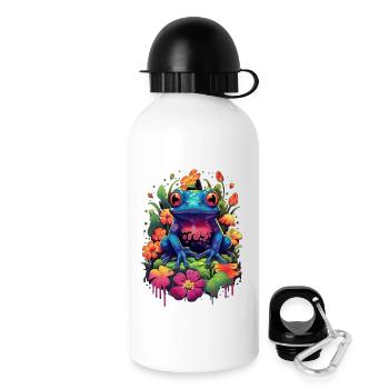 Frog Colorful Colored Animal Ampibie Amphibian Pond - Drinks Bottle with Lid 500 ml - white - Right