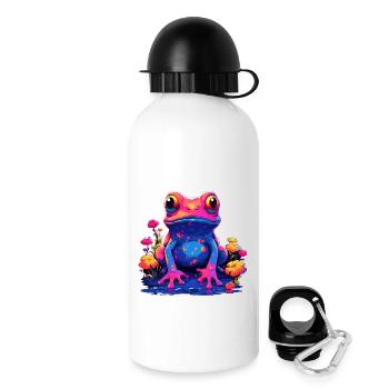 Frog Colorful Colored Animal Ampibie Amphibian Pond - Drinks Bottle with Lid 500 ml - white - Right