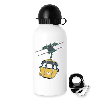 Cable Car Gondola - Yellow Heart - Drinks Bottle with Lid 500 ml - white - Right