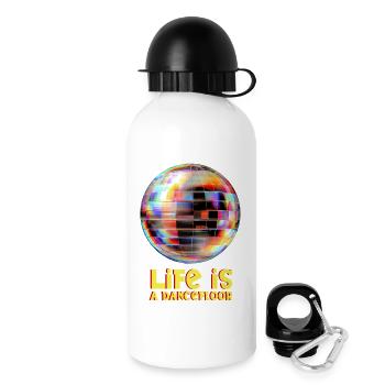 Disco Globe with Bright Colors - Trinkflasche mit Deckel 500 ml - Weiß - Rechts