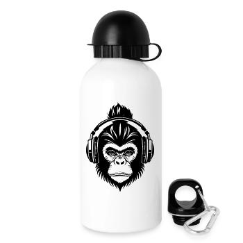 Chimpanzee Head Skate Street Sound Chemise - Gourde avec bouchon 500 ml - blanc - Droite
