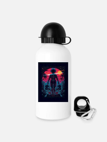 Astronaute Neon Sunset - Gourde avec bouchon 500 ml - blanc