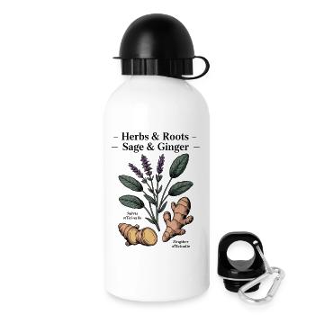 Herbes botaniques - Gourde avec bouchon 500 ml - blanc - Droite