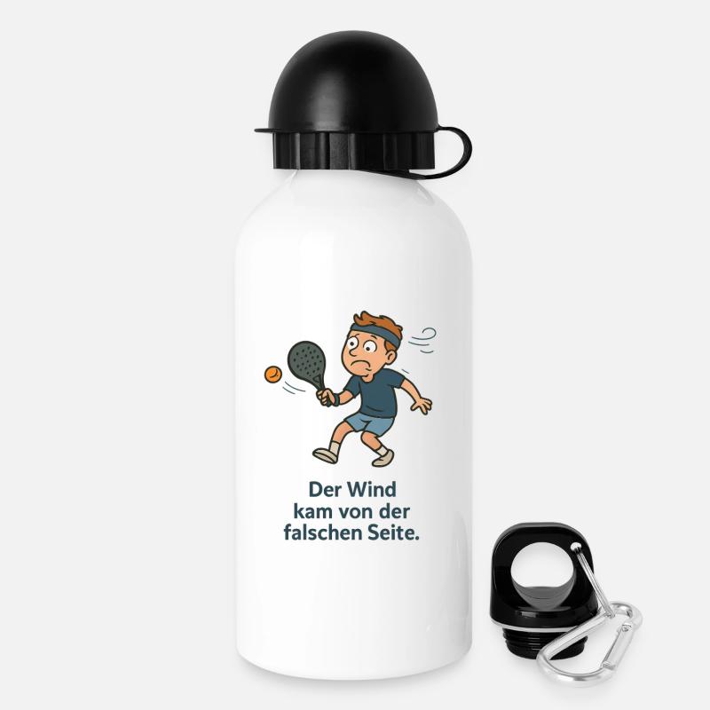 Windswept Padelwitz - Drinks Bottle with Lid 500 ml - white