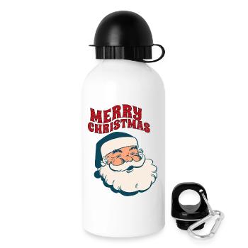 Merry Christmas Santa Design - Trinkflasche mit Deckel 500 ml - Weiß - Rechts