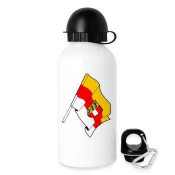 Drapeau de Kärnten - Gourde avec bouchon 500 ml - blanc - Droite