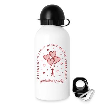 Galentines-Party-Freunde Valentinstags-Mädelsabend - Trinkflasche mit Deckel 500 ml - Weiß - Rechts