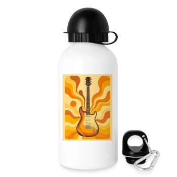 Psychedelic Retro Guitar with Vibrant Seventies  - Drinks Bottle with Lid 500 ml - white - Right