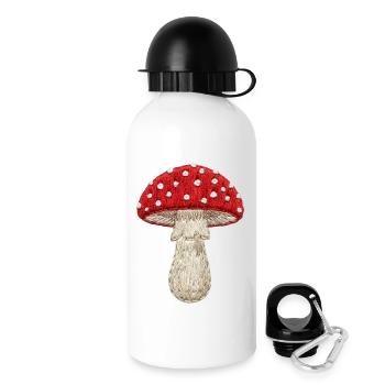 Mushroom red-white in embroidered look (printed) - Drinks Bottle with Lid 500 ml - white - Right