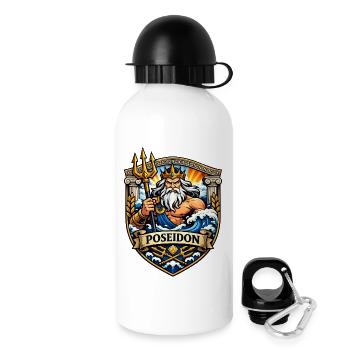 Poseidon Meeresgott  - Trinkflasche mit Deckel 500 ml - Weiß - Rechts