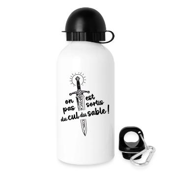 On est pas sortis du cul du sable ! - Gourde avec bouchon 500 ml - blanc - Droite