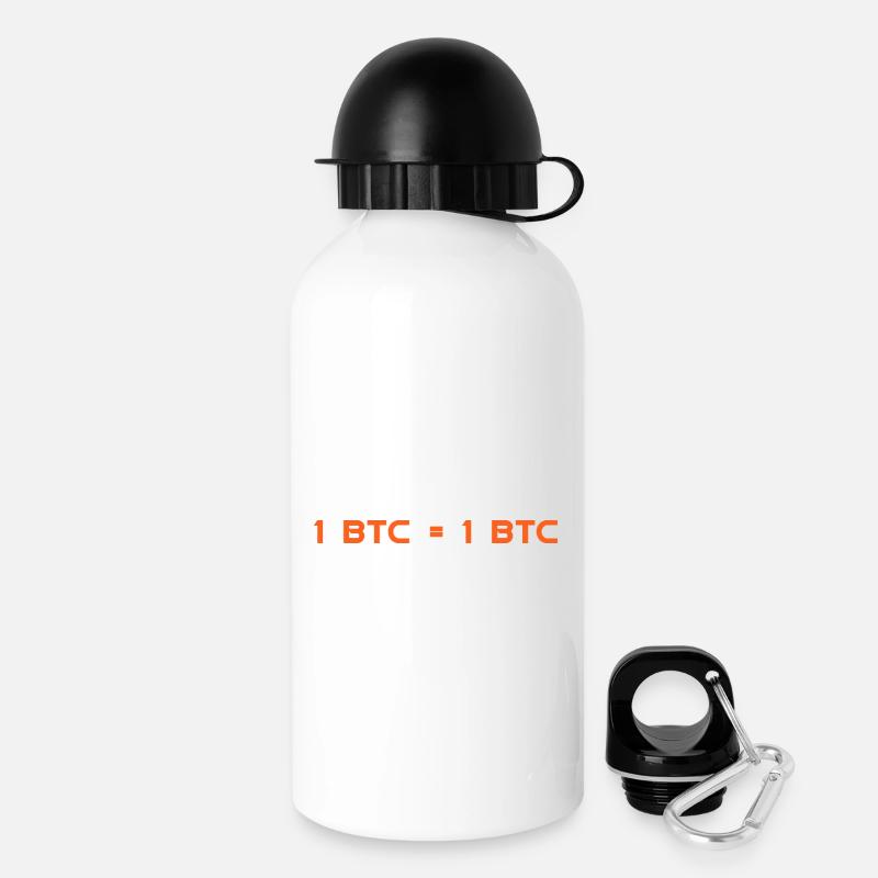 1 BTC = 1 BTC - Gourde avec bouchon 500 ml - blanc