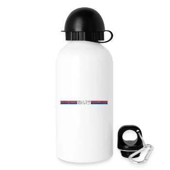 Rally Team Red and Blue Classic Stripes Design - Trinkflasche mit Deckel 500 ml - Weiß - Rechts