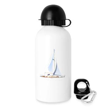 P28 (en anglais seulement) - Gourde avec bouchon 500 ml - blanc - Droite