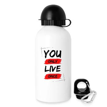 YOLO - Tu ne vis qu’une fois / ONE LIVE - Gourde avec bouchon 500 ml - blanc - Droite