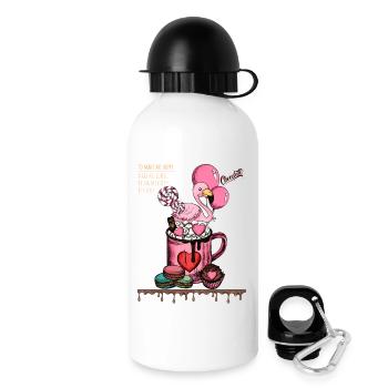 Délice de café Sweet Flamingo - Gourde avec bouchon 500 ml - blanc - Droite
