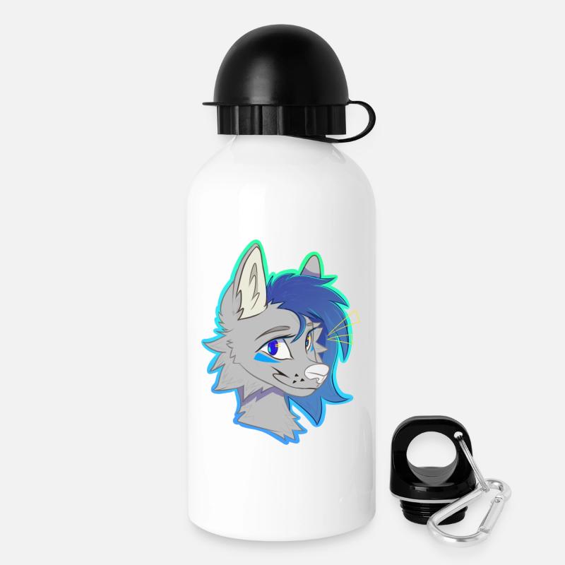 Carillon éolien, la louve (par Derpy Fox) - Gourde avec bouchon 500 ml - blanc