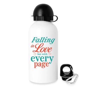 Tomber amoureux, mais à chaque page - Gourde avec bouchon 500 ml - blanc - Droite