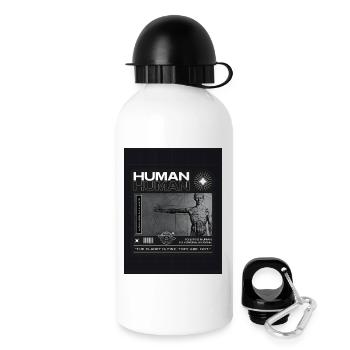 Être humain est une bénédiction. - Gourde avec bouchon 500 ml - blanc - Droite