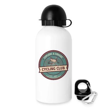 Cycling Club Vintage: Erkunden & Durchhalten  - Trinkflasche mit Deckel 500 ml - Weiß - Rechts