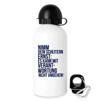 À propos de la folie : Prenez votre échec au sérieux - Gourde avec bouchon 500 ml - blanc - Droite
