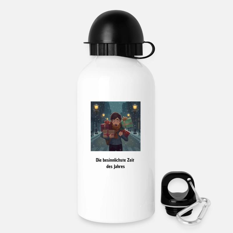 Merry Christmas - Drinks Bottle with Lid 500 ml - white