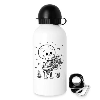 Valentine Skeleton - Drinks Bottle with Lid 500 ml - white - Right