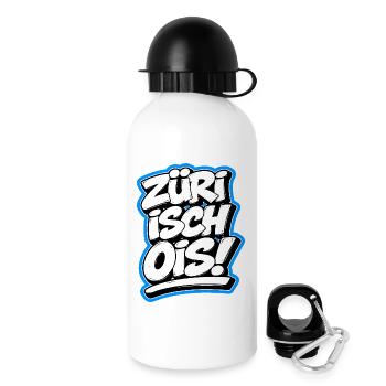 Zueri isch ois Graffiti - Trinkflasche mit Deckel 500 ml - Weiß - Rechts