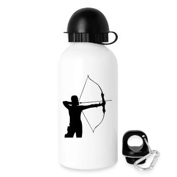 Bogenschütze - Trinkflasche mit Deckel 500 ml - Weiß - Rechts