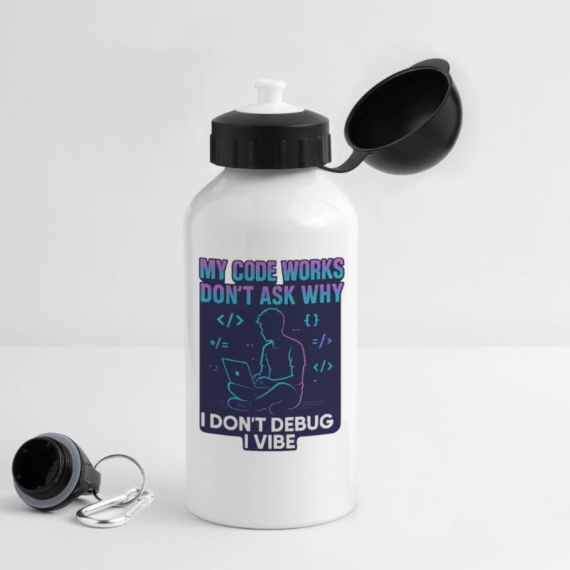 My Code Works Don't Ask Why – Funny Programming Drinks Bottle with Lid 500 ml