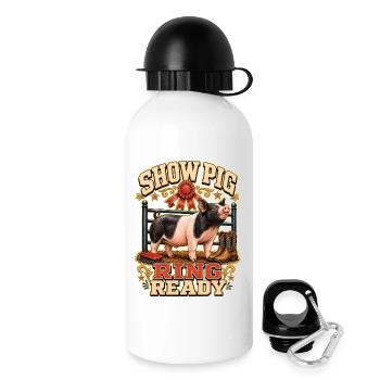 SHOW PIG RING READY - Trinkflasche mit Deckel 500 ml - Weiß - Rechts
