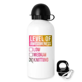 Knitting - Drinks Bottle with Lid 500 ml - white - Right