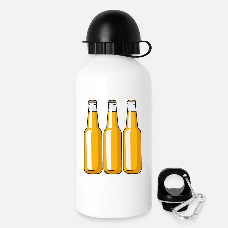 Bier - Trinkflasche mit Deckel 500 ml - Weiß