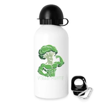 Vegan Power - Drinks Bottle with Lid 500 ml - white - Right