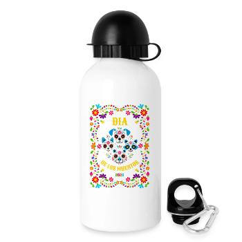 Colorful Día de los Muertos motif - Drinks Bottle with Lid 500 ml - white - Right