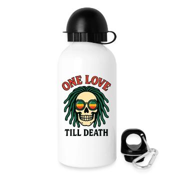 One Love Till Death – Reggae Spirit - Drinks Bottle with Lid 500 ml - white - Right