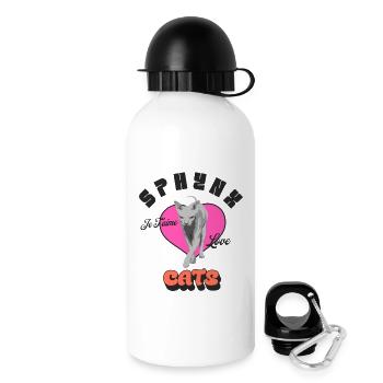 I Love Sphynx Cats Lover - Drinks Bottle with Lid 500 ml - white - Right